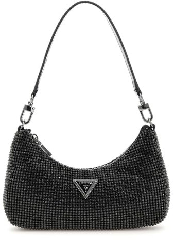 GUESS Zalina Mini Top Zip Shoulder Bag Black