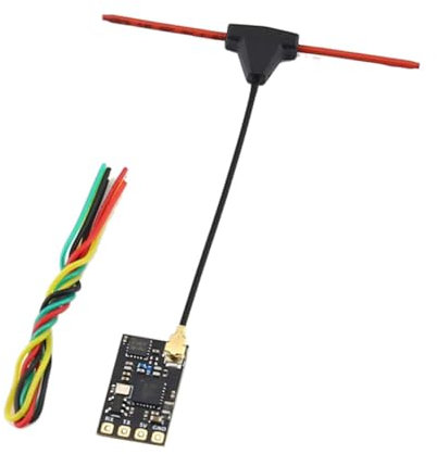 Qusedwey FPV ELRS Empfänger 2,4 GHZ Open Source RC Modell Langstrecken Nano 2400RX Festflügelflugzeug Langstreckenempfang, Langlebig