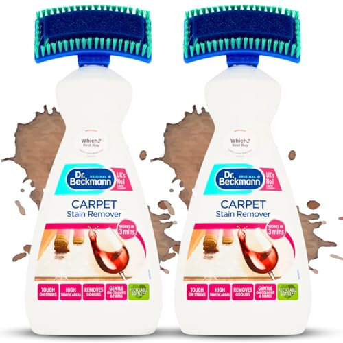 2x Carpet Cleaner Brush 650Ml with 2-in-1 Brush Powerful Oxi Formula for Deep Cleaning & Odor Removal