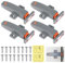 Push to Open Door Catches,4 Pack Cupboard Catches,Cabinet Latches for Kitchen Cabinets, Closets, Wardrobes - Heavy Duty Self-Closing Push Opener Latch with 30N Spring Release, Easy Installation