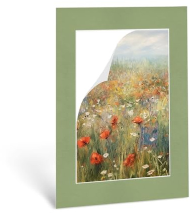 Haak Passepartout mit Innenausschnitt nach Wunsch - Außen: 59,4x84cm (DIN A1) (BxH) Premium Museumsqualität Farbe wählbar - Zuschnitt (Bildgröße) nach Maß Anfertigung