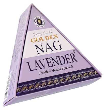 NKlaus Räucherkegel zum Räuchern Golden Nag Lavendel, violett, 10 Stück | für Meditation; für Yoga; lavendel duftkegel