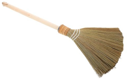 Didiseaon Boy Girl-friendly Bamboo Straw Broom for Boy Girl Soft Bristles for Gentle Cleaning Engaging Household Cleaning Toy Rustic Design for Living Courtyard Use