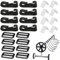 CUVZORA Kit de Fixation pour Bâche Solaire de Piscine, 8 Sangles et Clips pour Enrouleur Bâche Piscine Hors Sol, Durables et aux UV, Compatible avec Bâches à Bulles et Couvertures de Piscine