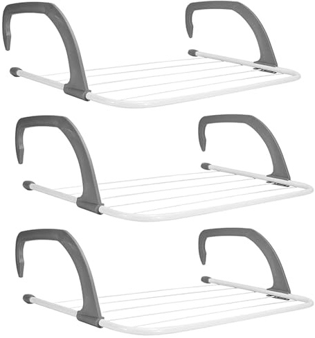 caprican 5 Bar Radiator Airer White | Over Radiator Clothes Drying Rack with Adjustable Arms | Space Saving Indoor Laundry Dryer & Towel Rack | Foldable Caravan & Balcony Airer | 2m Drying Space (3)