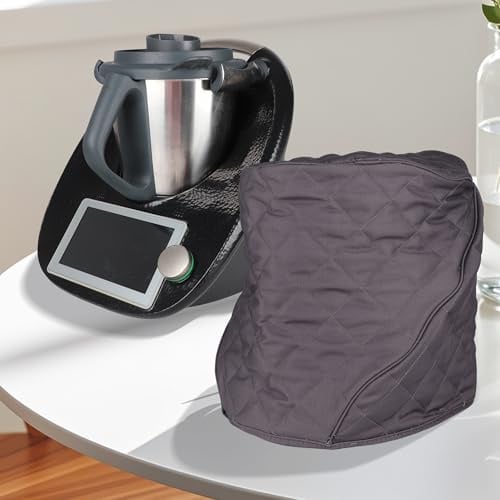 KochSync Exclusive Premium Staubschutz für Thermomix TM6/TM5 – Graue Wattierte Canvas-Hülle mit Rückenzip, Antibakteriell & Wasserdicht - Staubschutzabdeckung, Abdeckhaube, Staubhaube, tasche