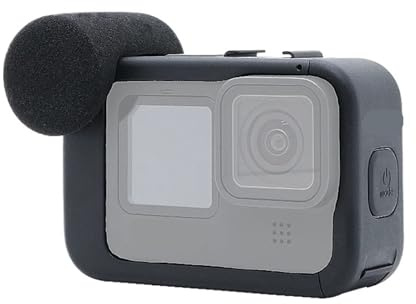 Compatible For GoPro Hero 9-12 Black - Media Frame With Noise Reduction Microphone Accessory