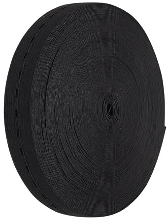 Gumiband 2 Meter Lochgummi 30 mm Schwarz 70% Polyester 30% Elastan