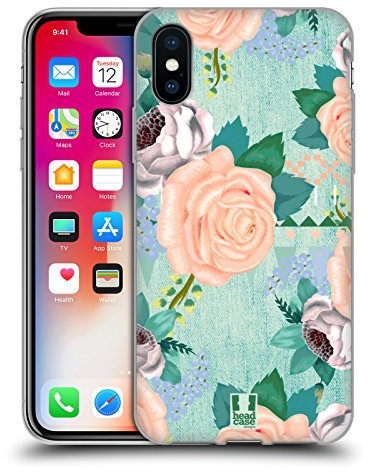 Head Case Designs Rosa Tenue Boccioli Estivi Custodia in Gel [Protezione di Grado Militare] Compatibile con Apple iPhone X/iPhone XS