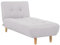 Chaiselounge Stoffbezug hellgrau gesteppt verstellbare Lehne Retro-Stil Alsten