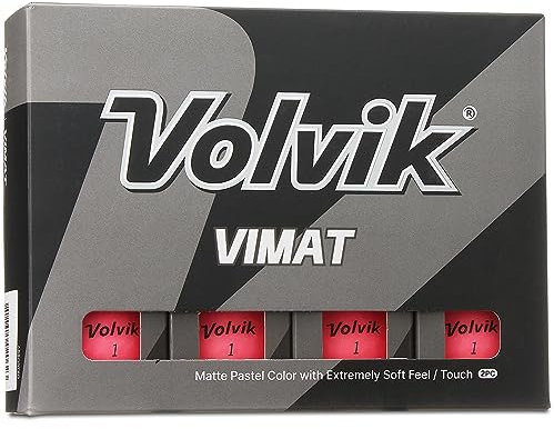Volvik Vimat Balle de Golf Unisexe Jaune Taille Unique, Mixte, Rose, Taille Unique