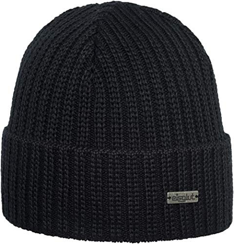 Eisglut Herren Jochen Merino Mütze, Schwarz, Einheitsgröße EU