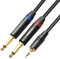 Tisino Cable Mini Jack a Jack Stereo- Cable Audio 3,5 mm a Doble 6,3 mm Mono para Mezclador, Ordenador portátil, Dispositivos de Cine en casa, Amplificadores - 2M