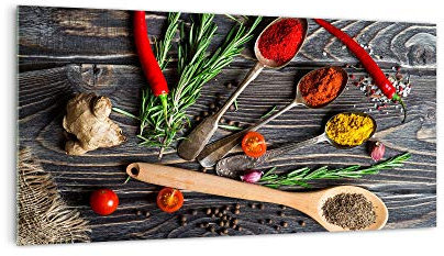 DekoGlas Küchenrückwand 'Gewürzbrett' in div. Größen, Glas-Rückwand, Wandpaneele, Spritzschutz & Fliesenspiegel