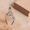 Stempel Mittelfinger mit Herz Tattoo - Motivstempel ca. 25 x 48 mm