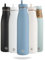 One Green Bottle New Evolution Collection Stainless Steel Water Bottle, Triple-Walled Isothermal Insulated, 800ml Leakproof Sports Cap for Hot and Cold Drinks Ocean Blue BOTL