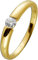 Ch.Abramowicz Spannring Gelbgold 585 14 Karat Solitär Diamant 0.15ct W SI 17