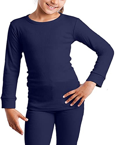Cocain underwear 2 Stück Lange Kinder Thermo Unterhosen Thermo-Unterhemden für Kinder, innen angeraut, kuschelig warm, 122/128-158/164