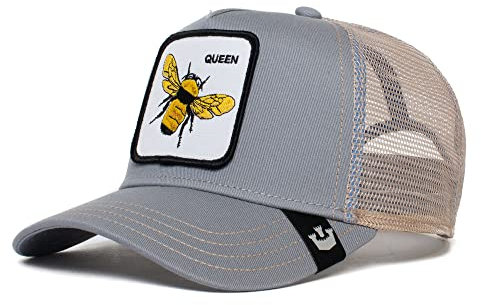 Goorin Bros. Unisex-Erwachsene The Farm Original Adjustable Snapback Mesh Trucker Hat Baseballkappe, Schiefer (die Bienenkönigin), Einheitsgröße
