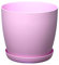 Home Garden Ornaments Plant Pots Indoor, Indoor Plant Pot - Decorative Flower Pots with Mat Surface and Plant Pot Saucer (Diameter: 30cm, Colour: Pink)