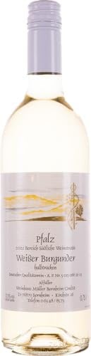 Weinhaus Müller Bornheim 0,75 L Flasche Pfälzer Weißburgunder halbtrocken 2023 - Qualitäts-Weißwein halbtrocken aus der Pfalz - weißer Qualitätswein, Anzahl:1 Flasche