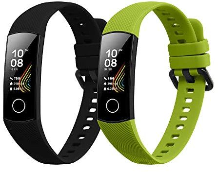 kwmobile 2x Sportarmband kompatibel mit HONOR Band 5 / Band 4 Armband - Fitnesstracker Band Set aus TPU Silikon