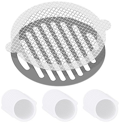 AMFUN 30Pcs Drenaje de Pelo de Baño, Atrapa Pelos de Ducha Desechables, Filtro Desagüe Fregadero Cocina Filtro, Filtro de Acero Inoxidable, Hair Catcher, para Fregadero Lavabo Bañera-11cm