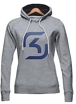 SK Gaming - Woman Hoodie Grau, Damen Gamer Hoodie, Baumwollmischung, M, grau, 38