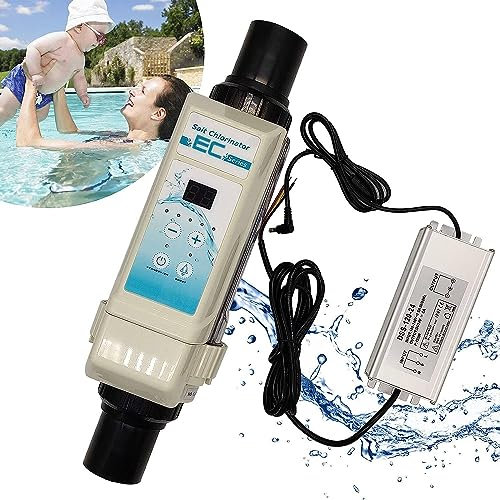 GBHJJ Salzwasser Chlorator - Pool Salz Chlor Maschine 8g/12g/16g/20g/h Salzwasser Chlor Generator Elektrolyse Salz Chlorinator EC8/EC12/EC16/EC20,16g/h