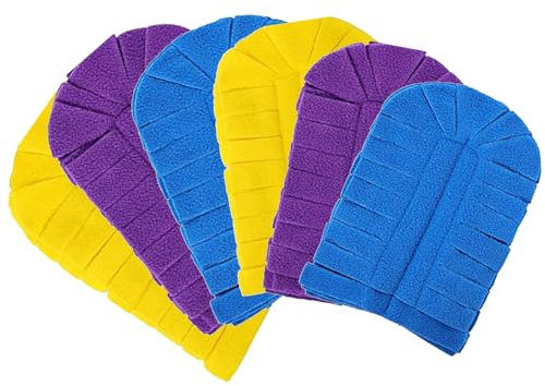 JINYUDOME Reusable Duster Refills Heavy Duty Compatible with Swiffer Hand Duster (6 Pack-Mixed Color).