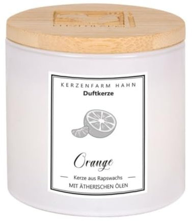Kerzenfarm Hahn Duftkerze, Trendglas, Orange (5)
