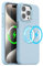 TECHGEAR iPhone 15 Pro Max Magnetic Silicone Case, Premium Liquid Silicone Anti-Scratch Compatible with MagSafe Soft Rubber, Microfibre Lining Shockproof Phone Case For iPhone 15 Pro Max - Soft Blue