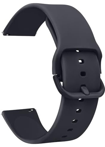 Mugust Correa de Repuesto 20mm para Reloj Inteligente Smartwatch,liberación Rápida de Silicona Suaves para 20mm Reloj para Hombre y Mujer(Midnight)