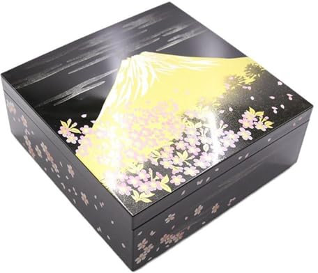 DimyFew Japanische Sushi Platte, Brotdose, Bento Box für Unterwegs, 15cm x 15cm x 6cm