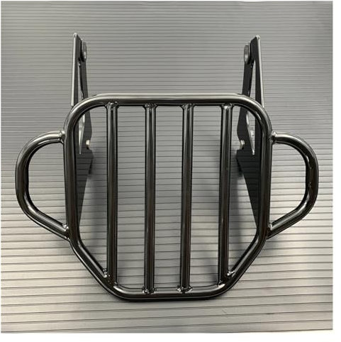 Motorrad Gepäckträger Hinten Für Touring Für Electra Glide Für Road King Für Street Glide Für Road Glide 2009-2022 Abnehmbare Zwei-Up-Gepäckträgermontage Schwarz Glänzend Gepäckträger Topcase