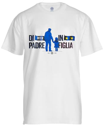 FC Internazionale Milano S.p.A. T-Shirt, Maglietta Unisex Adulto, Bianco, L, Padre/Figlia