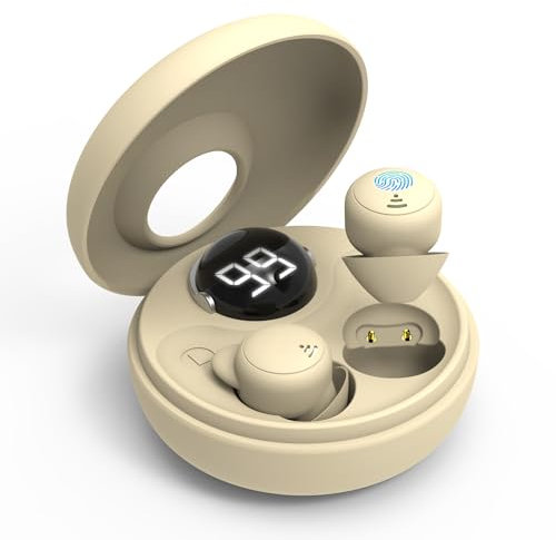 ATHRZ Sleep Earbuds Light-Weight Headphones, Bluetooth 5.3 in-Ear Mini Sleep Headphones Small Ultra-Mini for Side Sleepers, 36H Playtime with Charging Case, Clear Calls Earphones (colour of skin(UN))