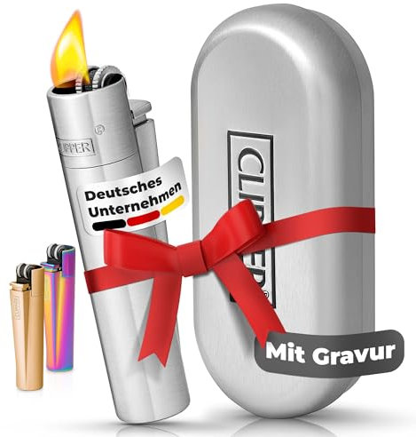 Clipper mit Gravur | Feuerzeug Personalisiert | Gasfeuerzeug aus Metall | Feuerzeug mit Name | personalisiertes Geschenk | Geschenk für Männer & Freund