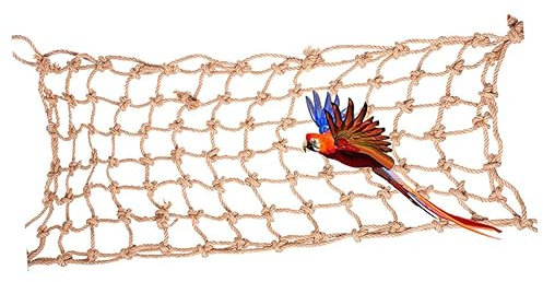 ibasenice Papageien Kletternetz Aus Robustem Seil Spielzeug Für Große Und Mittelgroße Papageien Fördert Körperliche Und Geistige Gesundheit Einfach Aufzuhängen