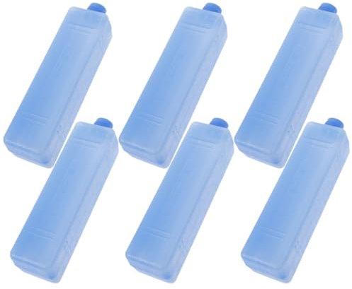 Milisten 6-Pack Reusable Ice Packs for Coolers: Perfect for Air Cooler Fans & Food Storage - Lightweight Freezer Blocks for Camping, Picnics, and Lunch Boxes