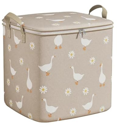 100/140/180L Kleidersack Quilt Aufbewahrungstasche Haushaltsgroßraum Quilt Aufbewahrungsbox Kleiderschrank Vlies Kleidung Umzugsgepäck(Beige180L)