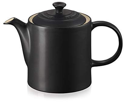 Le Creuset Stoneware Grand Teapot, 1.3 Litres, Serves 4 Cups, Satin Black, 91011013000000