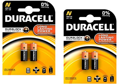 Duracell MN9100/E90/LR1 Medical Battery 1.5 V Card 2 Size N - 2 Count, 2 Pack - 4 Batteries Total,2 Count (Pack of 2)