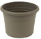 greemotion Pflanzkübel Fiona, UV-Beständiger Blumentopf aus Kunststoff, Pflanzgefäß mit Bodenlöchern, Volumen ca. 96 l, ca. Ø 70 x H 49,5 cm, Taupe