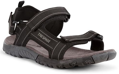 Trespass Men's Alderley Open Toe Sandals, Black Black Blk, 8 UK