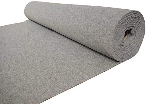 Light Grey 4 Way Stretch Van Camper Conversion Lining Pliable Carpet Trim 10m Bundle