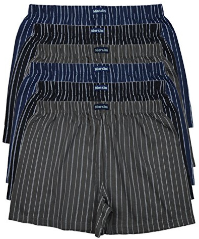 MioRalini TOPANGEBOT 12 oder 6 Boxershorts farbig weich & locker in neutralen klassischen Unifarben mit & ohne Druck Herren Unterhosen