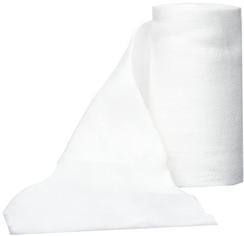 Gima, Rollos de gasa 100% algodón, detectables por rayos X, 8 capas, 20 hilos/cm², tamaño 10 cm x 2 m