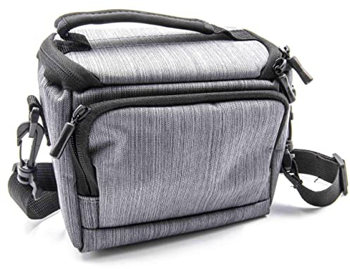 vhbw Foto-Tasche grau kompatibel mit Kamera Sony Cybershot DSC-HX60 Polyester