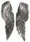 Riesige Wanddekoration FALLEN ANGEL 65cm Engelsflügel Dekoration Accessoire Deko im asymmetrischen Design